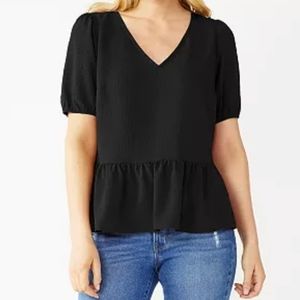 Women's Nine West Puff Sleeve Babydoll Blouse